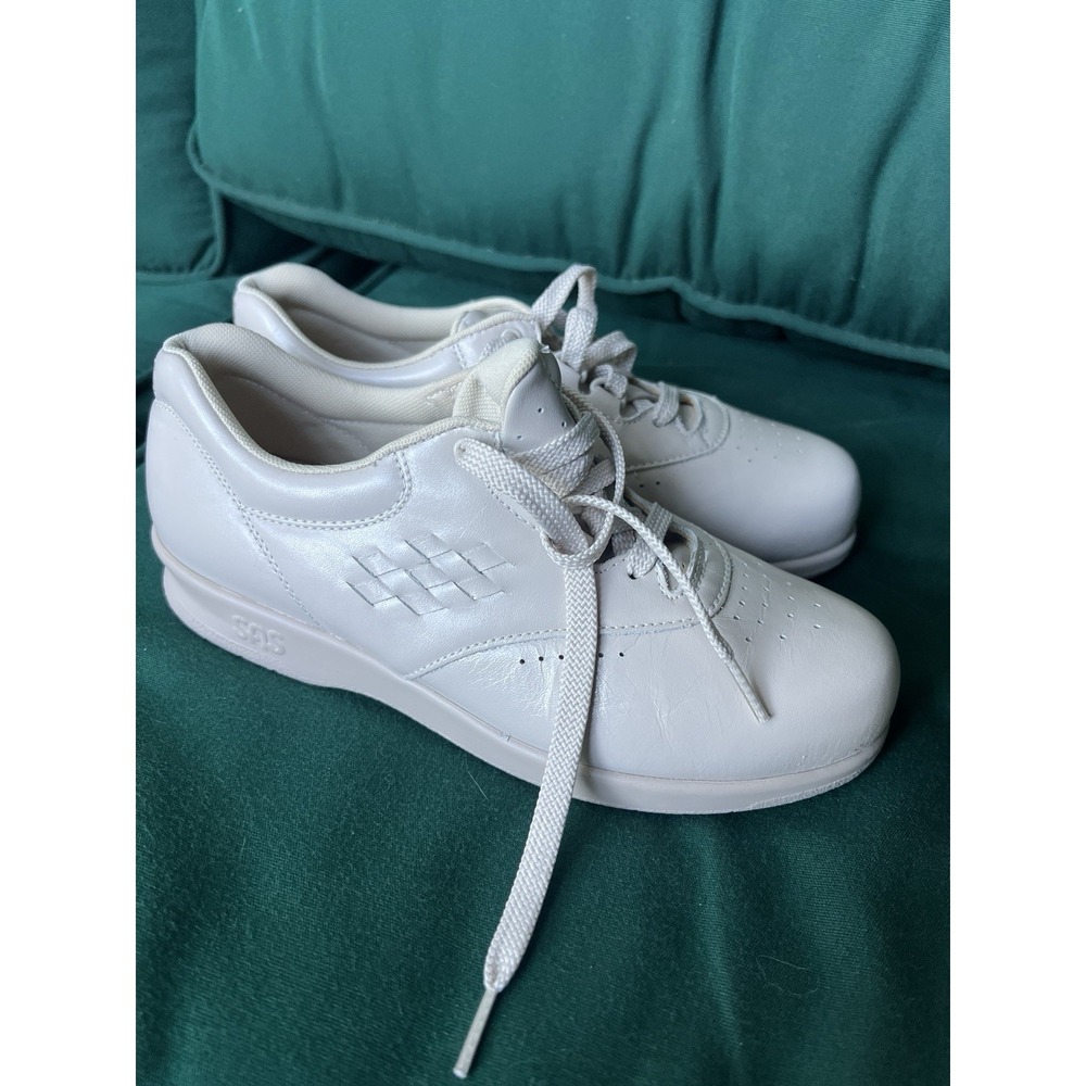 SAS Free Time Comfort Walking Shoe White Sz 6 Beige Tan - Picture 4 of 9